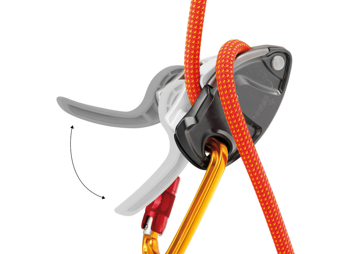 GRIGRI® +, Belay device with cam-assisted blocking and anti-panic handle,  particularly suitable for learning and intensive use - Petzl USA