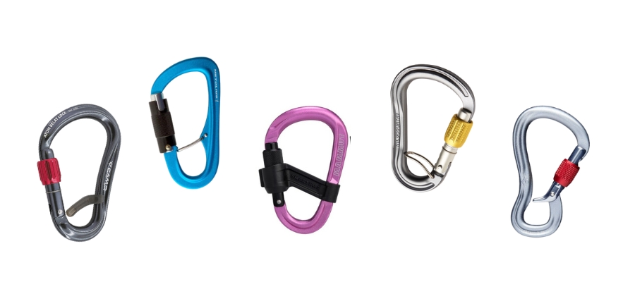 belay carabiners with gate keeper