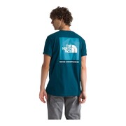 The North Face Men's Short Sleeve Box NSE Tee (Colour: Midnight Petrol, Size: Small)