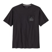 Patagonia Men's Chouinard Crest Pocket Responsibili-Tee (Colour: Ink Black, Size: Extra Small)