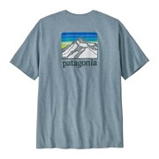 Patagonia Men's Line Logo Ridge Pocket Responsibili-Tee (Colour: Thermal Blue, Size: Extra Small)