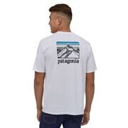 Patagonia Men's Line Logo Ridge Pocket Responsibili-Tee (Colour: White, Size: Small)
