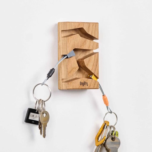 fujfuj Key Holder Kit - Mini 2 Oak Wood