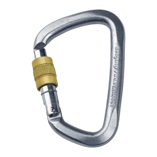 Singing Rock D Steel Carabiner Screw gate