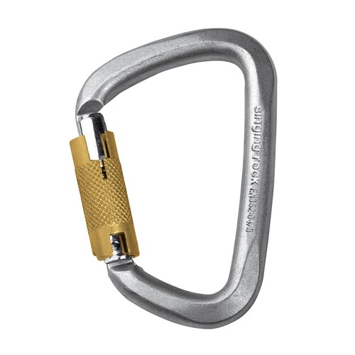 Singing Rock D Steel Carabiner Triple Lock